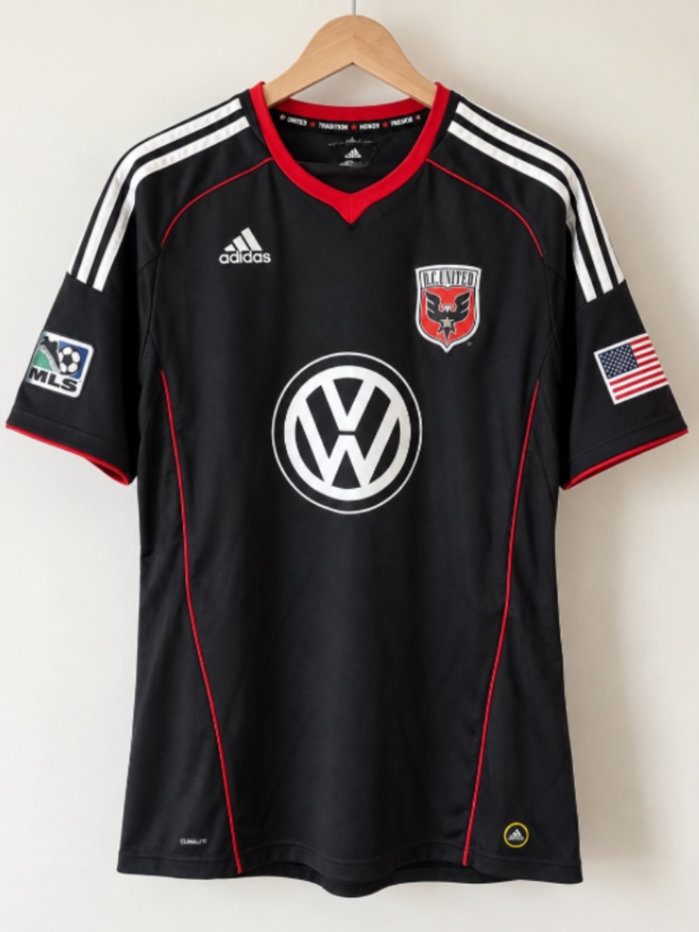Adidas D.C. United 2010/11 Home Jersey VW Volkswagen MLS Black Large